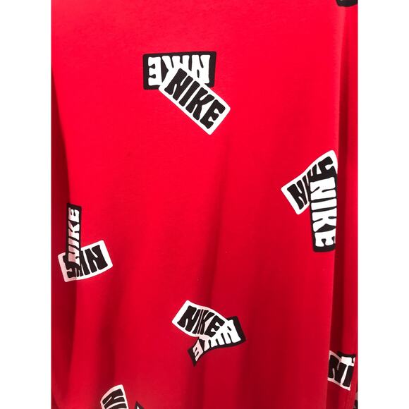 Nike Red Spell Out Graphic Crew Neck Sweatshirt Size XXL - Picture 8 of 10